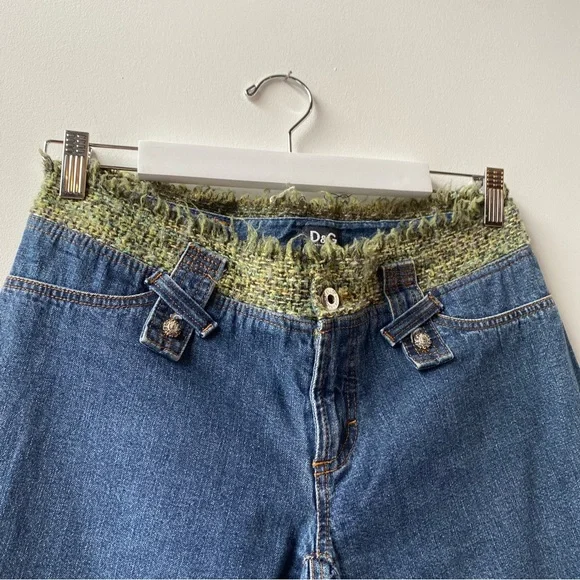 D&G Tweed Low Rise Bootcut Denim - Picture 2 of 6